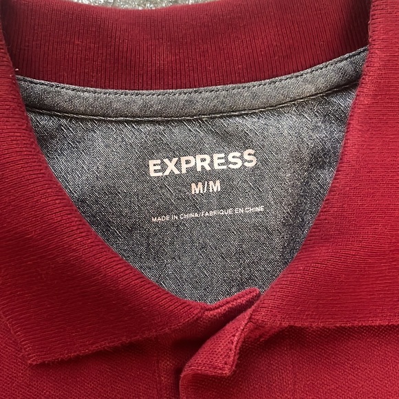Express Red Men’s Short Sleeve Polo - Picture 2 of 4